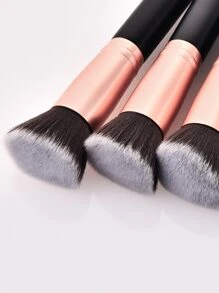 Findcolor Juego de 14 pinceles profesionales de color negro y plateado que incluye pincel para polvo, pincel de doble extremo, 5 pinceles grandes y 5 pequeños, pincel para rímel, pincel para corrector, pincel para polvo suelto, pincel para rubor, pincel para cejas, tamaño jumbo. Herramienta de maquillaje profesional, perfecta para regalar. - Negro - Ver 5