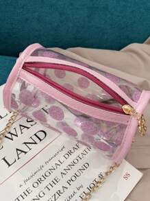 Girls Sequin Design Bucket Bag - Pink - View 3