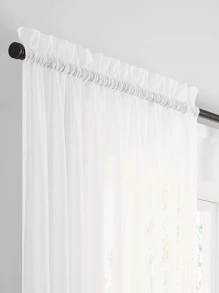 Rèm cửa đơn màu đơn sắc, rèm lưới trắng đơn giản để trang trí nhà cửa - trắng - Xem 2