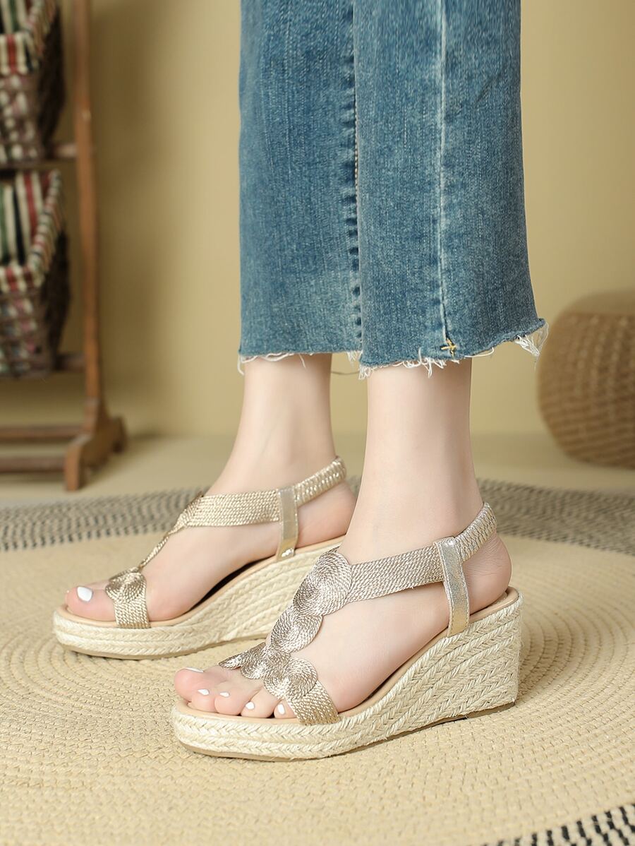 Giày bệt dày và Dép nêm Nữ - Màu Khaki - Xem 1