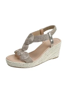 Giày bệt dày và Dép nêm Nữ - Màu Khaki - Xem 3