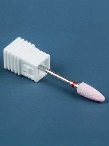 指甲鑽頭，1入組3/32英寸陶瓷指甲凝膠去除劑指甲銼刀頭，沙龍用專業亞克力美甲工具 - 紅色 - 查看 5