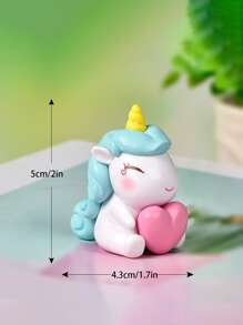 2pcs Unicorn Shaped Decoration Craft - Multicolor - View 5