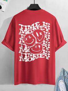 Claim Dot Áo thun & Áo lót Nam Hoạt hình Slogan Đường phố - Đỏ - Xem 3
