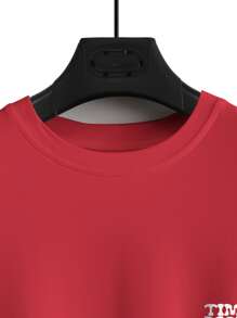 Claim Dot Áo thun & Áo lót Nam Hoạt hình Slogan Đường phố - Đỏ - Xem 5