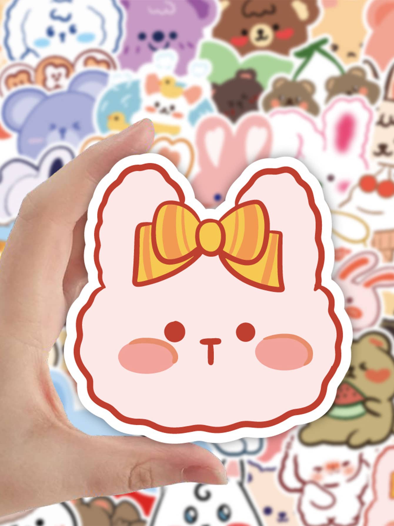 50 piezas Pegatina con estampado de dibujos animados - Multicolor - Ver 1