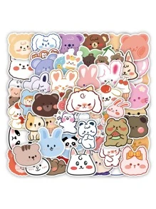 50 piezas Pegatina con estampado de dibujos animados - Multicolor - Ver 6