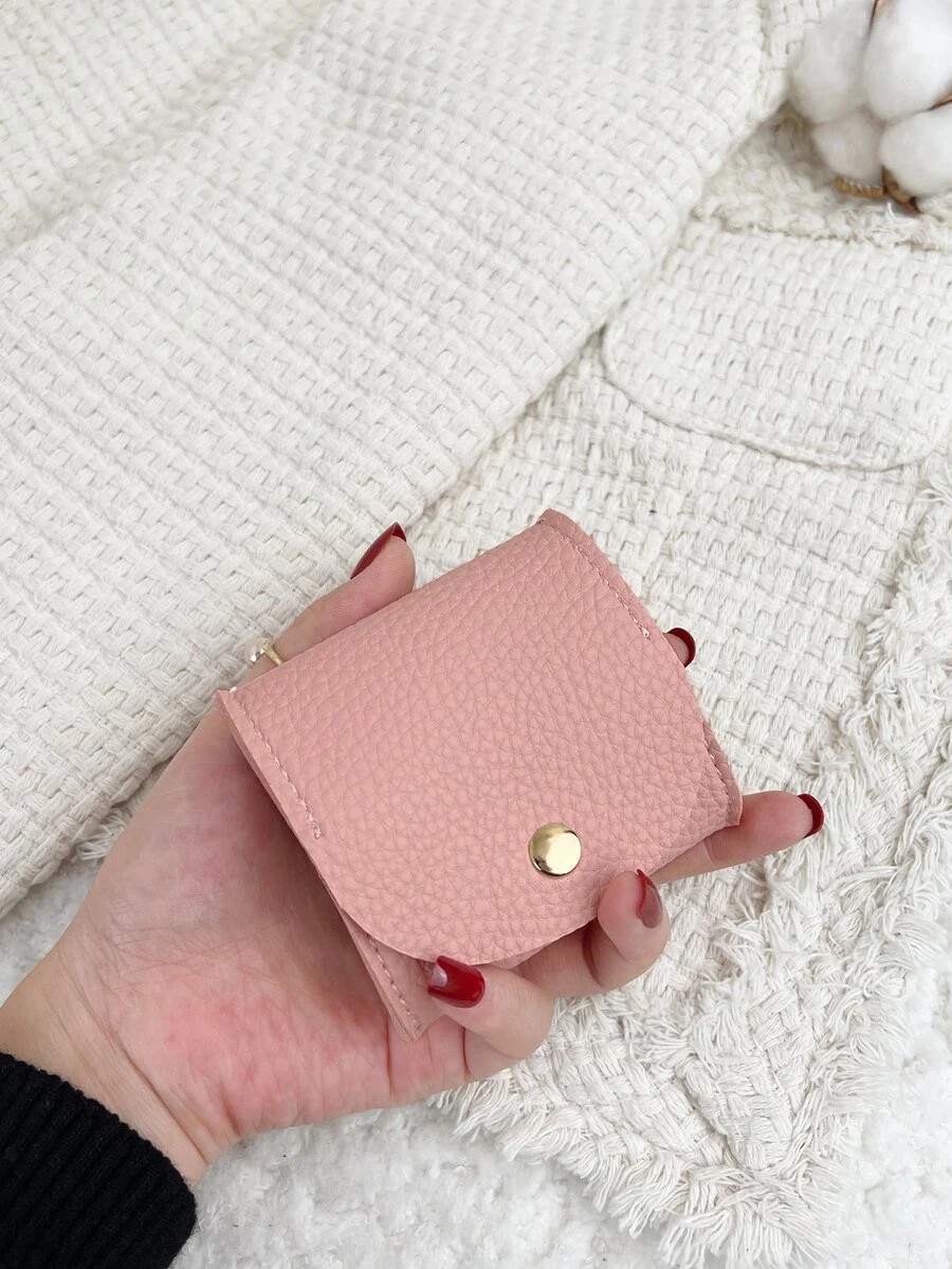 極簡主義女士卡片夾,輕巧時尚,適用於結婚週年、生日禮物,適用於送禮白領族、男性、女性的熱粉色錢包 - 粉色 - 查看 1