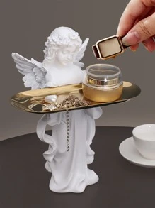 1 cái Khay trang sức hình thiên thần, Đế trưng bày trang sức sáng tạo để trang trí nhà - Nhiều màu - Xem 2