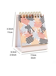 1pc Portable Desktop Calendar - Multicolor - View 4