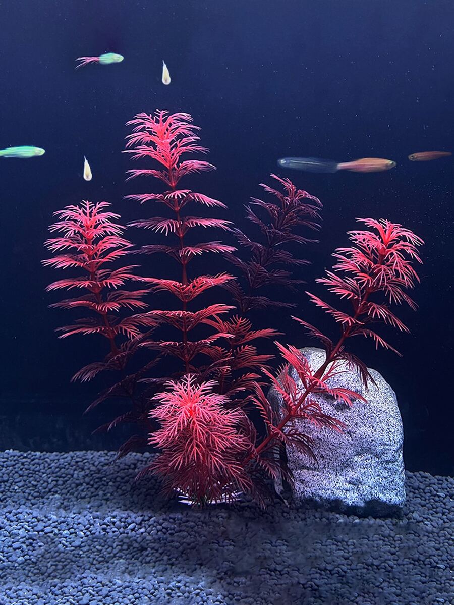 1pc Artificial Aquatic Plant Fish Tank Ornament - Multicolor - View 1