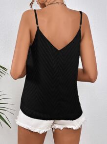 SHEIN LUNE 素色吊帶上衣 - 黑色 - 查看 2