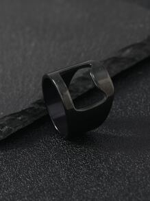 Nhẫn nam rỗng - màu đen - Xem 1