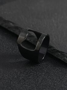 Nhẫn nam rỗng - màu đen - Xem 2