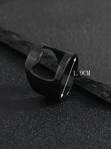 Nhẫn nam rỗng - màu đen - Xem 3