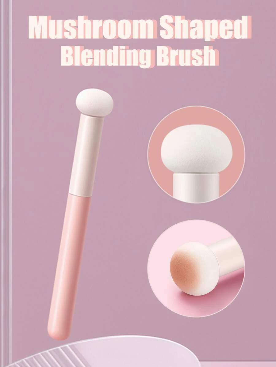 1pc Popular Little Bun Shaped Sponge Concealer Brush,Foundation Brush,Concealer Brush,Blush Brush,Contour Brush,Blush Brush,Bronzer Brush,Powder Brush,Foundation Brush,Blush Brush - Baby Pink - View 1