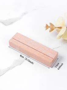 1/5 Chiếc Bằng Gỗ Sáng Tạo Đa Chức Năng Khung Ảnh Đỡ, Gỗ Nơi Đựng Thẻ, Hộp Đựng Thẻ, Hình Ảnh Trưng Bày - Màu be - Xem 4