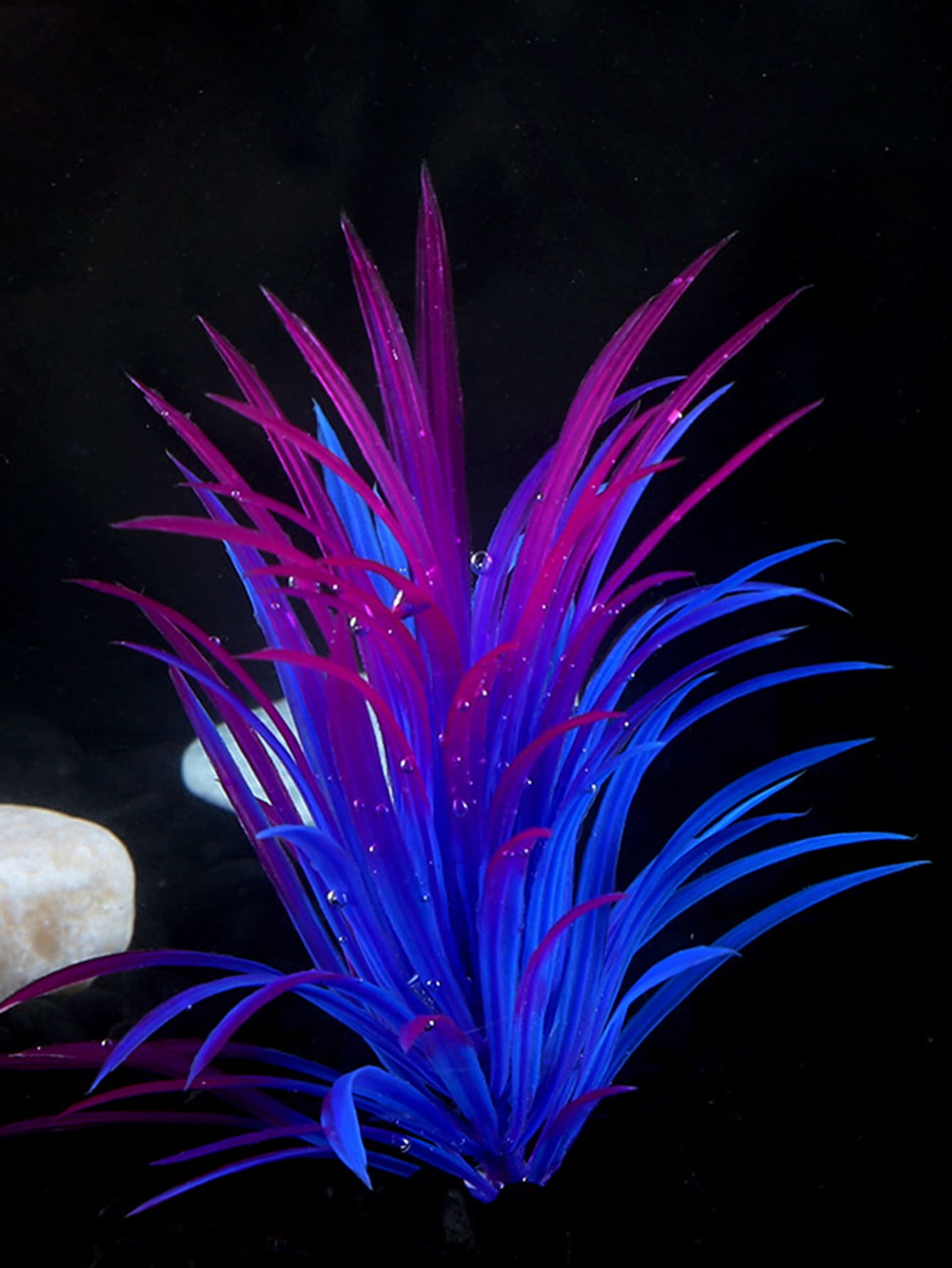 1 pieza Planta acuática artificial, decoración de acuario, accesorios para pecera - Multicolor - Ver 1