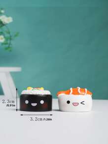 2pcs Sushi Shaped Art Decoration - Multicolor - View 2