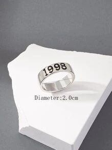 Nam Số Chi tiết Nhẫn , Đối với Đồ trang sức Qủa tặng Và Buổi tiệc - Bạc - Xem 3