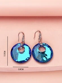 Round Drop Earrings - Multicolor - View 3