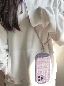 1 dây buộc điện thoại Polyamide trơn - Màu tím hoa cà - Xem 5
