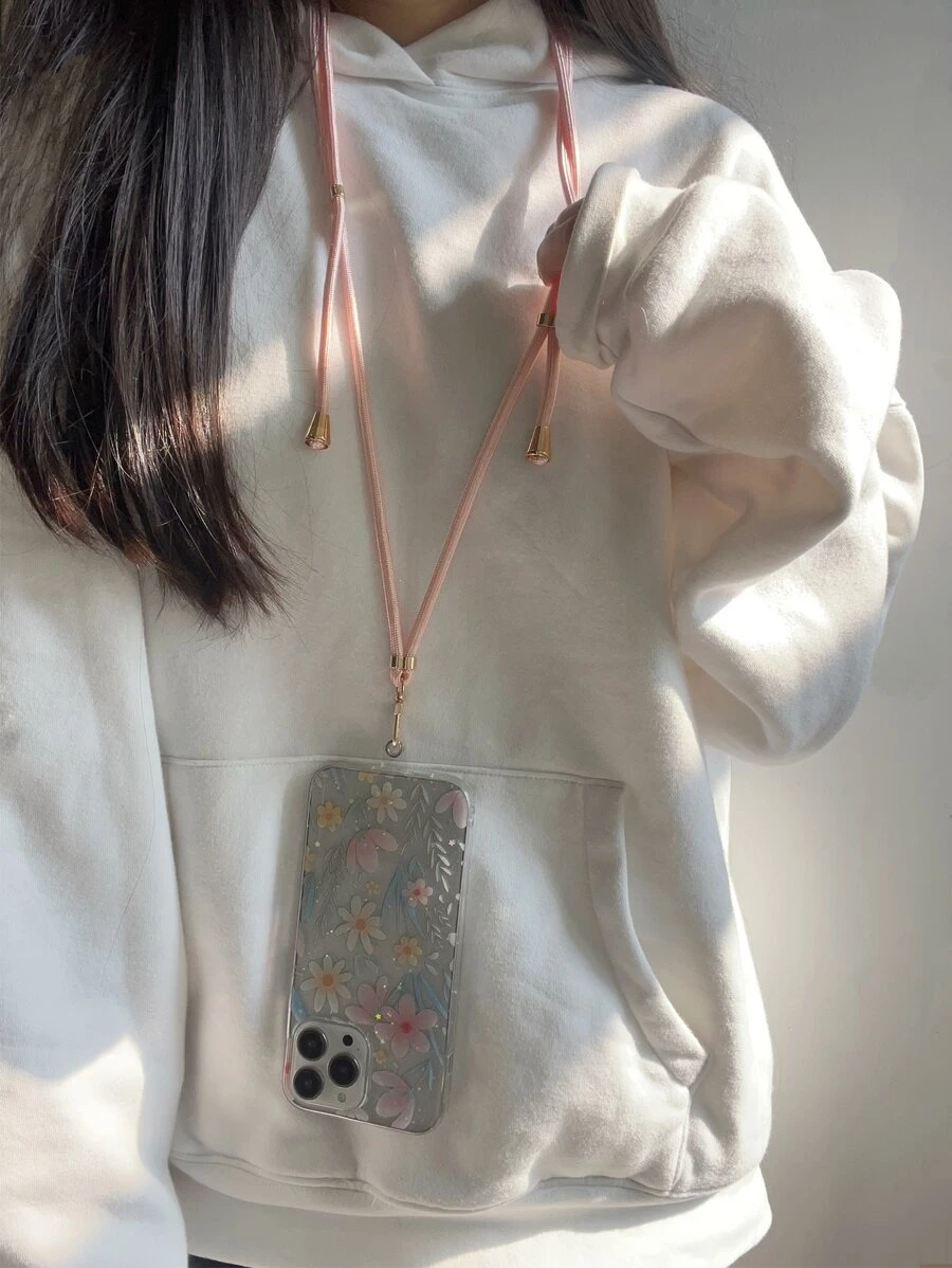 1 dây buộc điện thoại Polyamide trơn - Bụi hồng - Xem 1