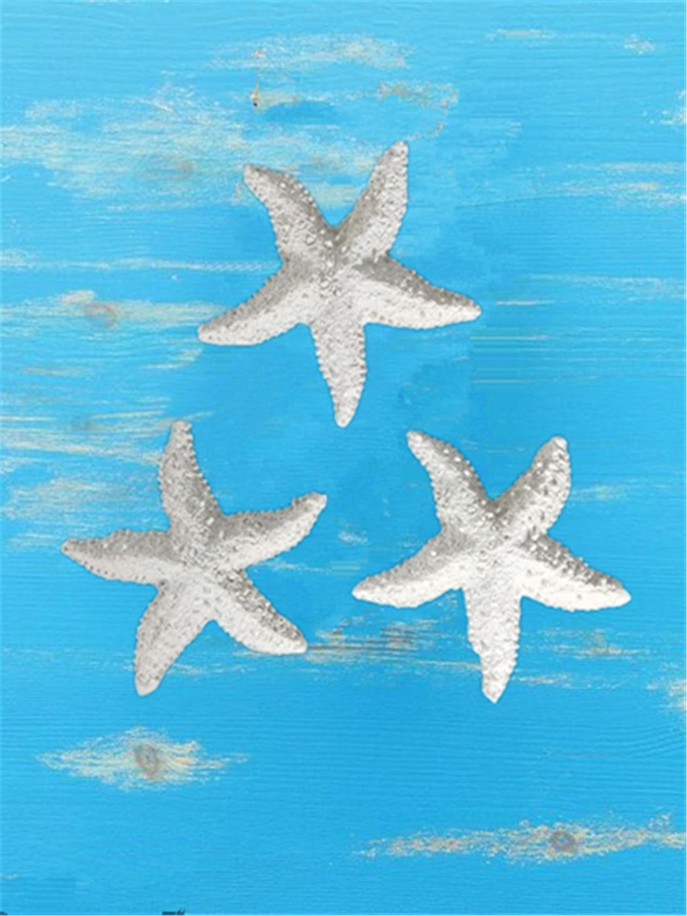 3 件/套树脂白色海星装饰，OPP 袋包装最佳礼物