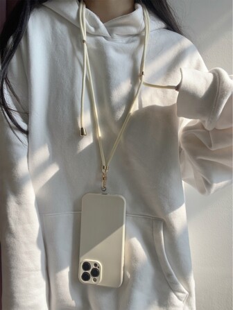 1 件纯色聚酰胺手机挂绳，适合送给母亲、家人、朋友、生日、节日的礼物，手机挂饰，手机链