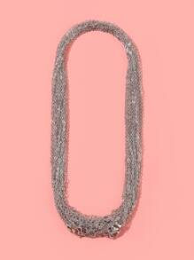 20 chiếc trang sức bằng đồng vòng cổ rắn tối giản - Bạc - Xem 3