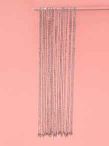 20 chiếc trang sức bằng đồng vòng cổ rắn tối giản - Bạc - Xem 2