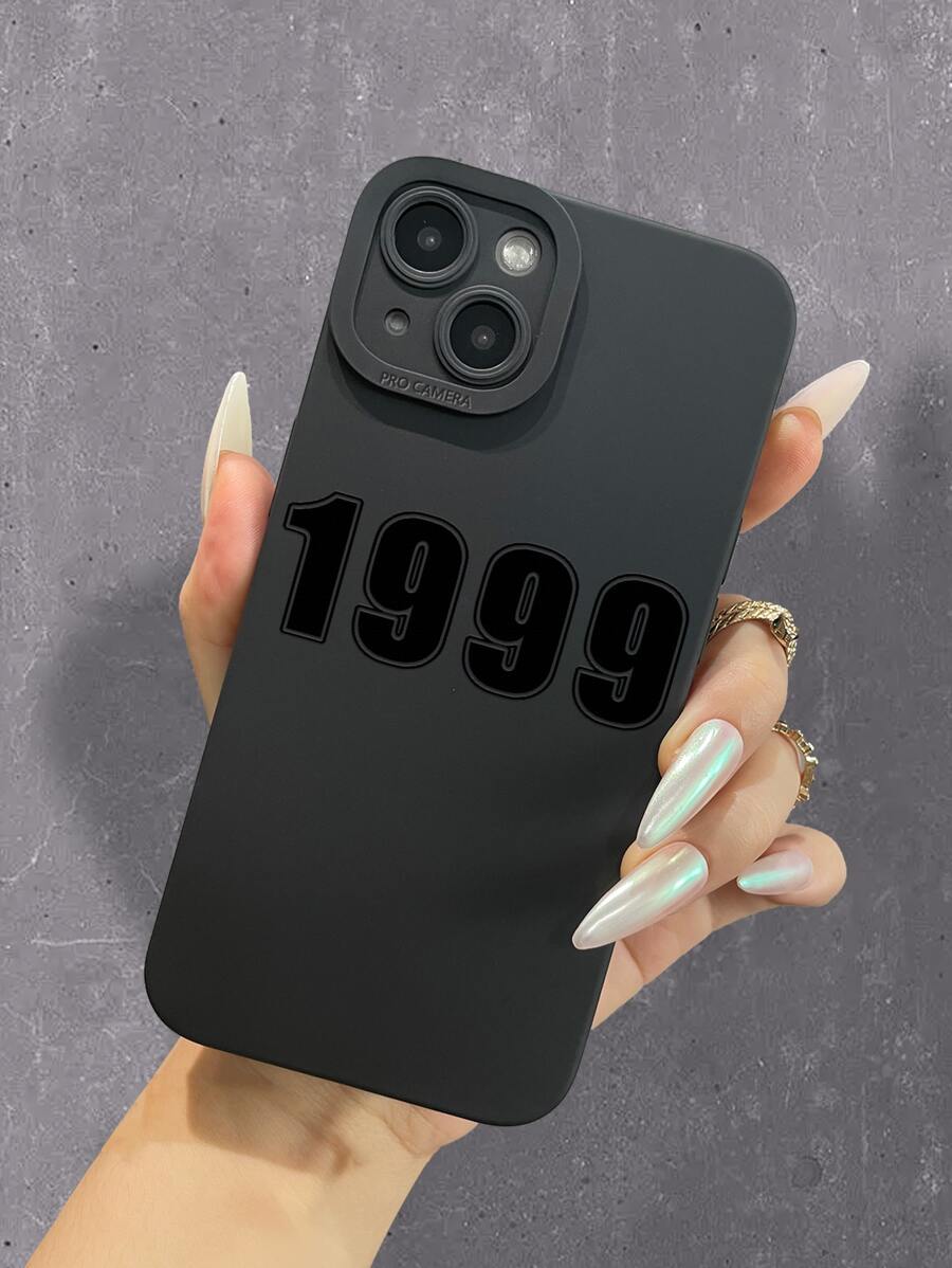 Number Pattern Fashion Design Phone Case For Daily Use - Black - View 1