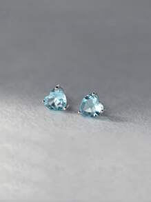 CHOSHILAR أقراط مرصعة بالزركون المكعب بشكل قلب للفالنتين