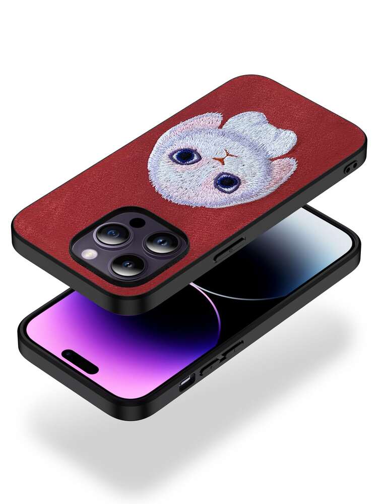 Rabbit Embroidered PP Anti-fall Phone Case