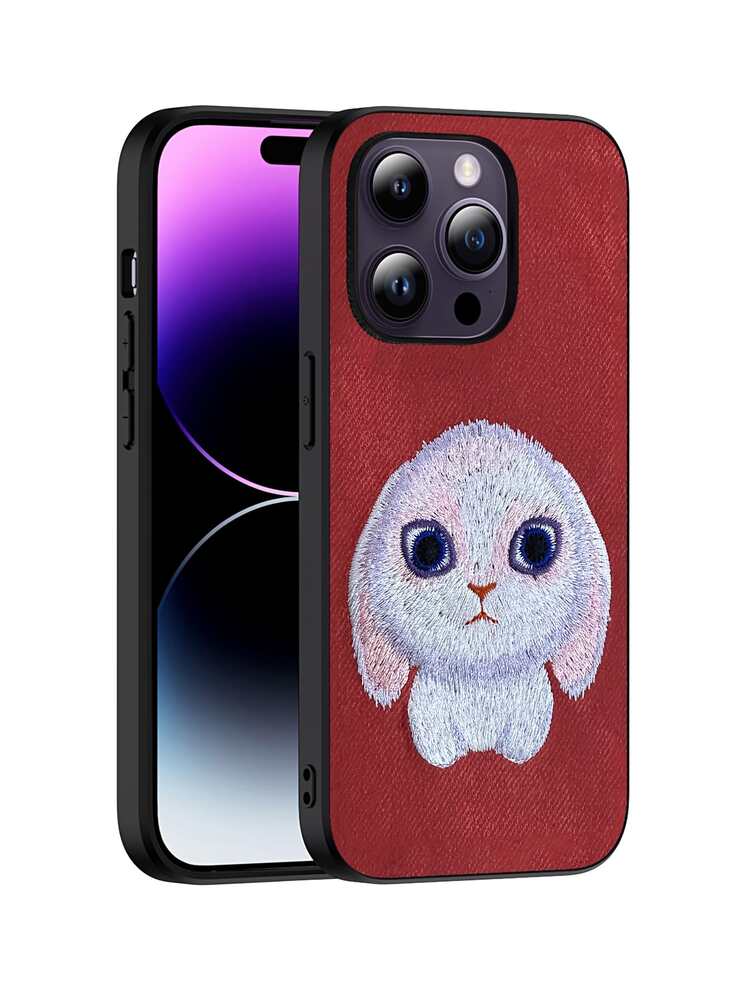 Rabbit Embroidered PP Anti-fall Phone Case