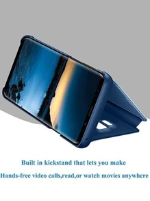 Hadaasi 1 chiếc ốp lưng điện thoại bằng da tráng gương màu xanh dương có chân đế, tương thích với iPhone 17 Pro/17 Pro Max/17 Air/17/16 Pro/16 Pro Max/16 Plus/16/16E/15 Pro/15 Pro Max/15 Plus/15/14 Pro/14 Pro Max/14 Plus/14/13 Pro/13 Pro Max/13/12 Pro/12 Pro Max/12/11 Pro Max/11/11 Pro, tương thích với Galaxy S26 Ultra/S26 Plus/S26, tương thích với Galaxy S24 Ultra/S24 Plus/S24, S23 Ultra/S23 Plus/A17/A07, tương thích với Honor 400/400 Pro/400 Lite, tương thích với Redmi 15C, phiên bản quốc tế, không phải phiên bản nội địa. - Màu xanh lam - Xem 5