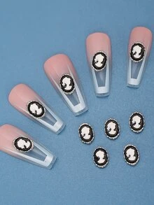 10pcs Figure Pattern Nail Art Decoration - Multicolor - View 1