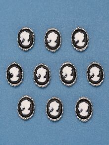 10pcs Figure Pattern Nail Art Decoration - Multicolor - View 3