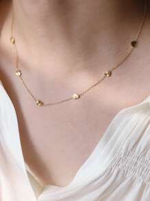 Vòng cổ trang trí trái tim - Vàng - Xem 1