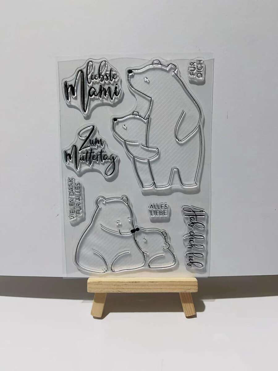 1pc Cartoon Graphic Silicone Stamp - Clear - View 1