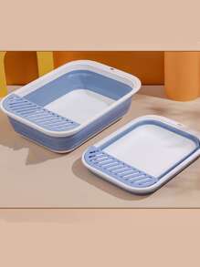 1 pieza plegable al azar Caja con Pala de arena para gatos - Multicolor - Ver 2