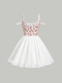 SHEIN MOD Floral Print Cami Dress - Multicolor - View 2