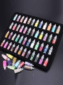 48 盒珠子和亮片美甲装饰 DIY 指甲饰品 指甲宝石 美甲用品 - 彩色 - 查看 1