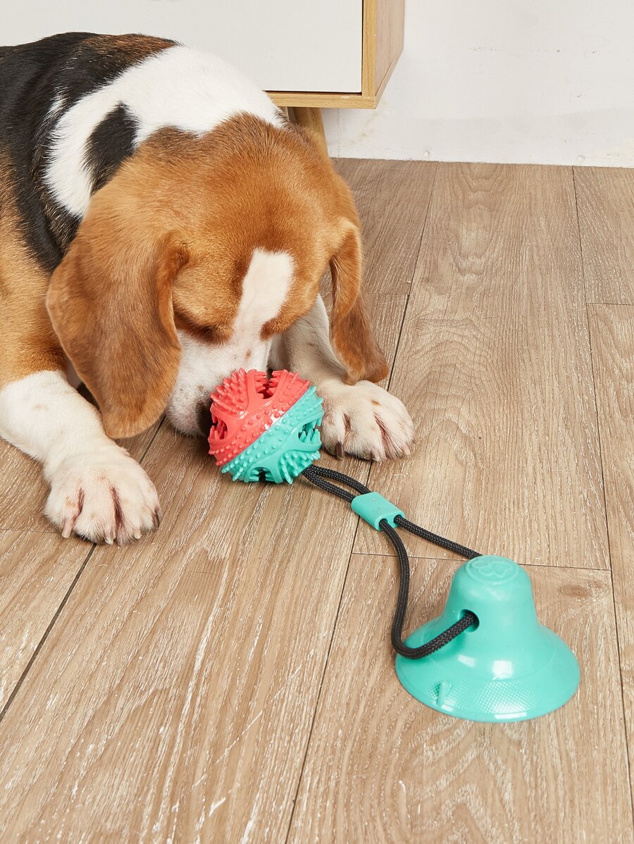 1pc Two Tone Pet Chew Toy, Dog Toys For Aggressive Chewer - Green - View 1