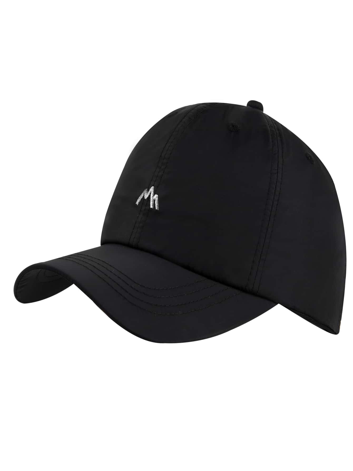 1pc Men Embroidery Detail Casual Baseball Cap - Black - View 1