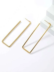 Bông tai vòng cổ thiết kế hình học - Vàng - Xem 2