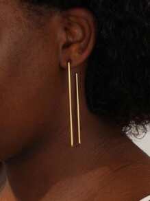 Bông tai vòng cổ thiết kế hình học - Vàng - Xem 5