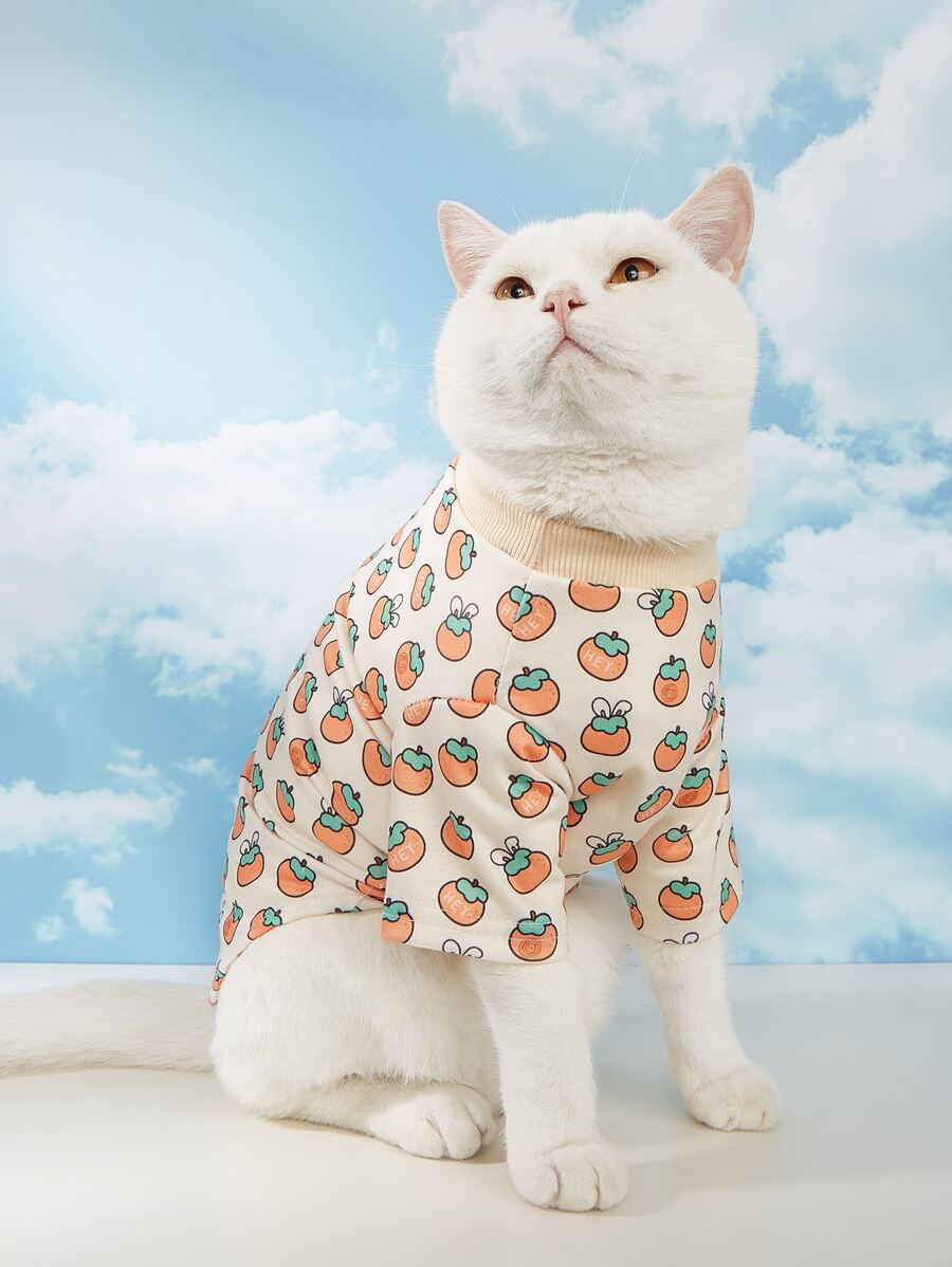 1pc Cartoon Graphic Pet Tee - Multicolor - View 1