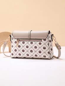 Túi Crossbody Nữ Thú vật Lá thư Có thể điều chỉnh được Đúng mốt - Màu be - Xem 6