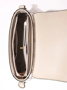 Túi Crossbody Nữ Thú vật Lá thư Có thể điều chỉnh được Đúng mốt - Màu be - Xem 7